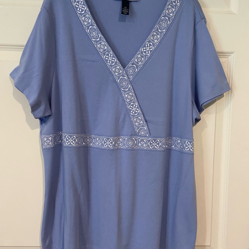 Karen Scott Woman - Faux Wrap Top
